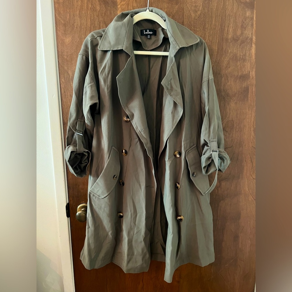 Lulu’s Army Green Trench Coat